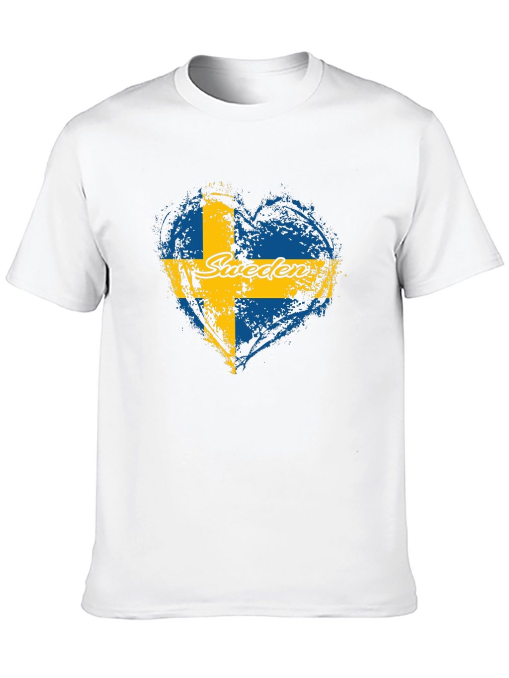 Sweden Flag Heart T-Shirt - Love Swedish Pride