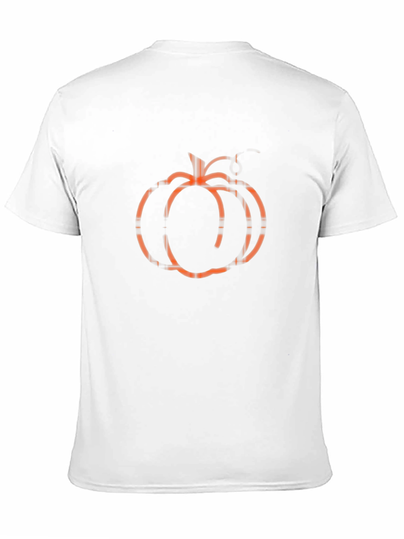 Pumpkin Plaid Graphic Tee - Black Cotton Blend