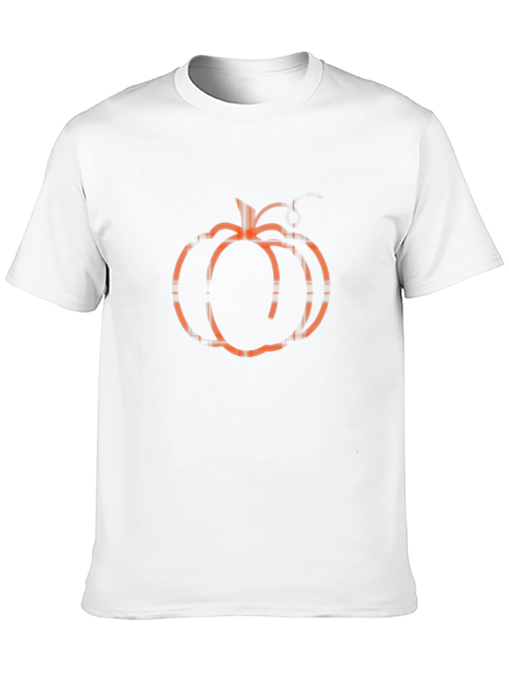 Pumpkin Plaid Graphic Tee - Black Cotton Blend