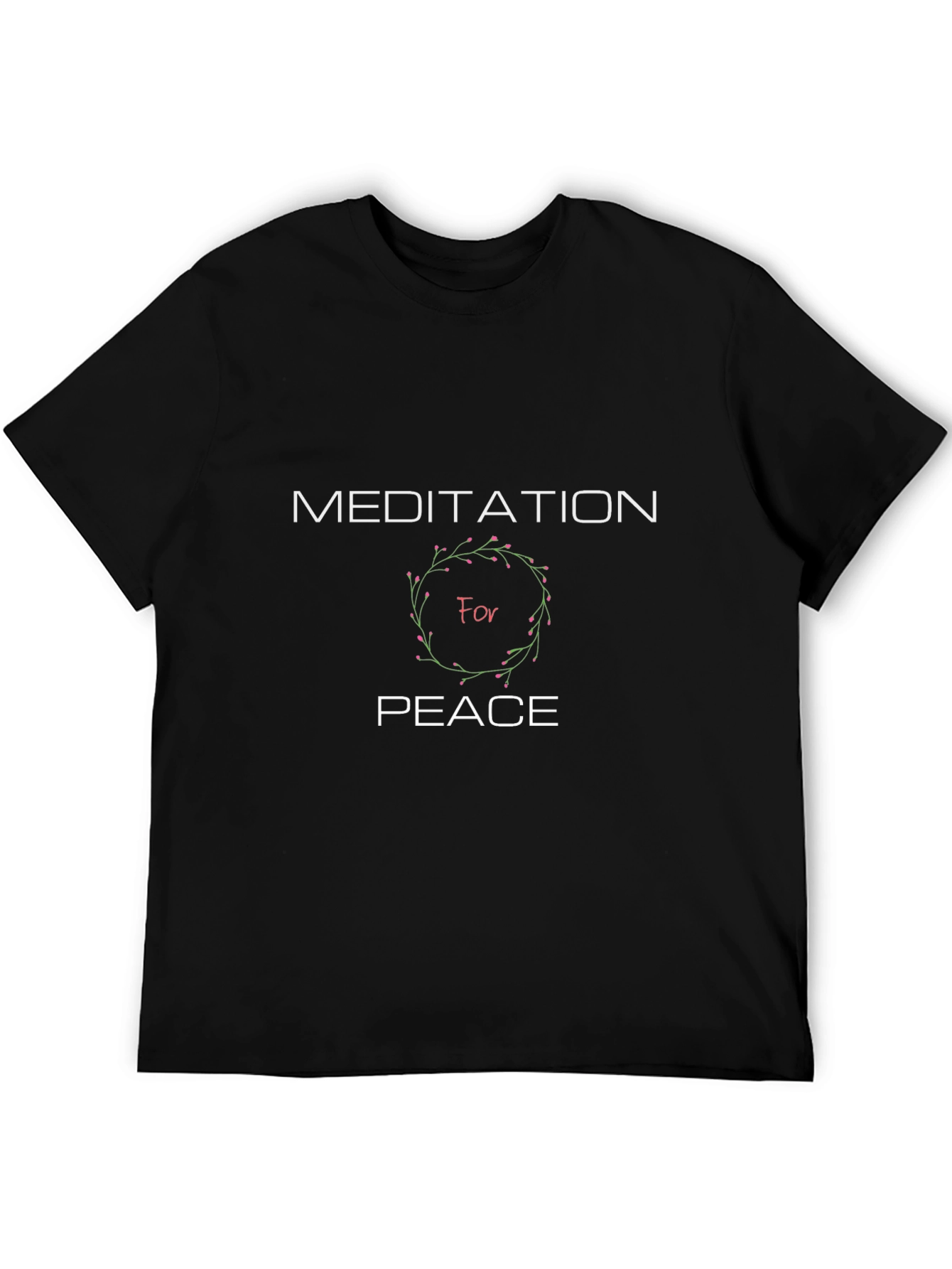 Meditation for Peace Black T-Shirt