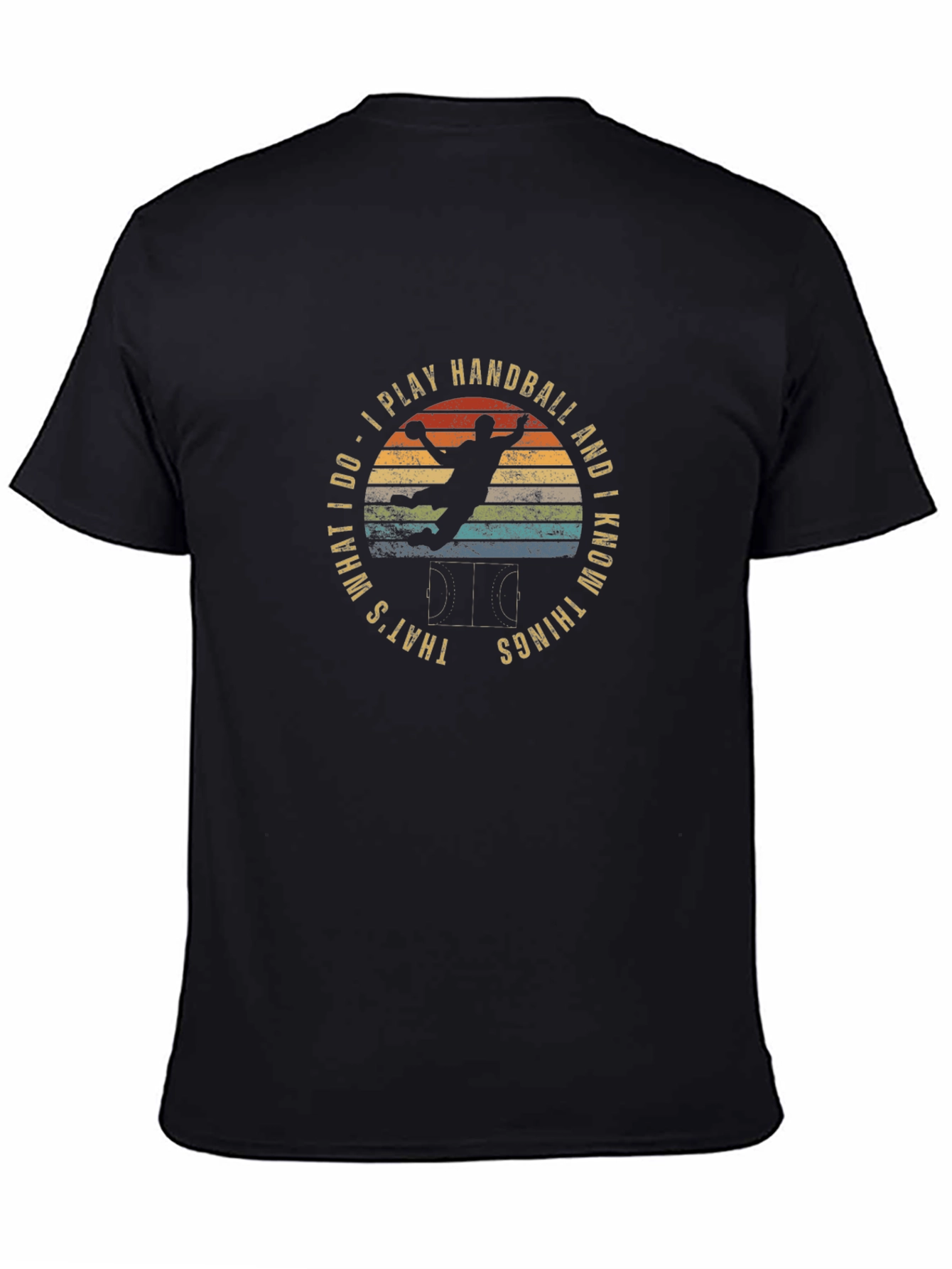 Handball Player Retro Graphic T-Shirt