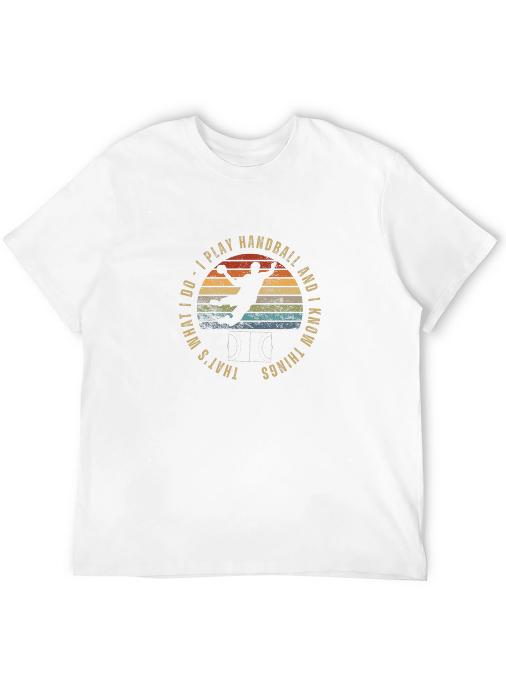 Handball Player Retro Graphic T-Shirt