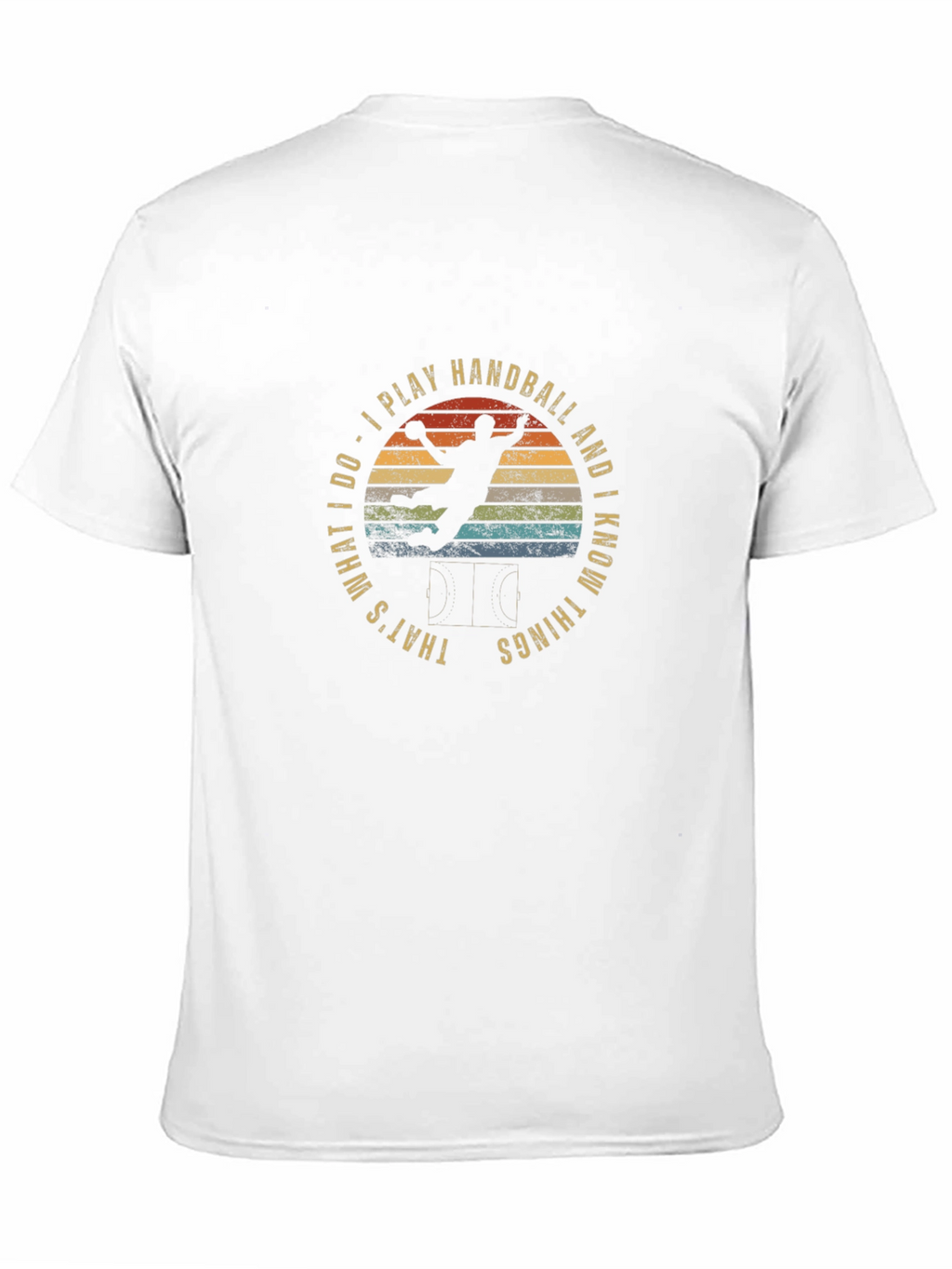Handball Player Retro Graphic T-Shirt