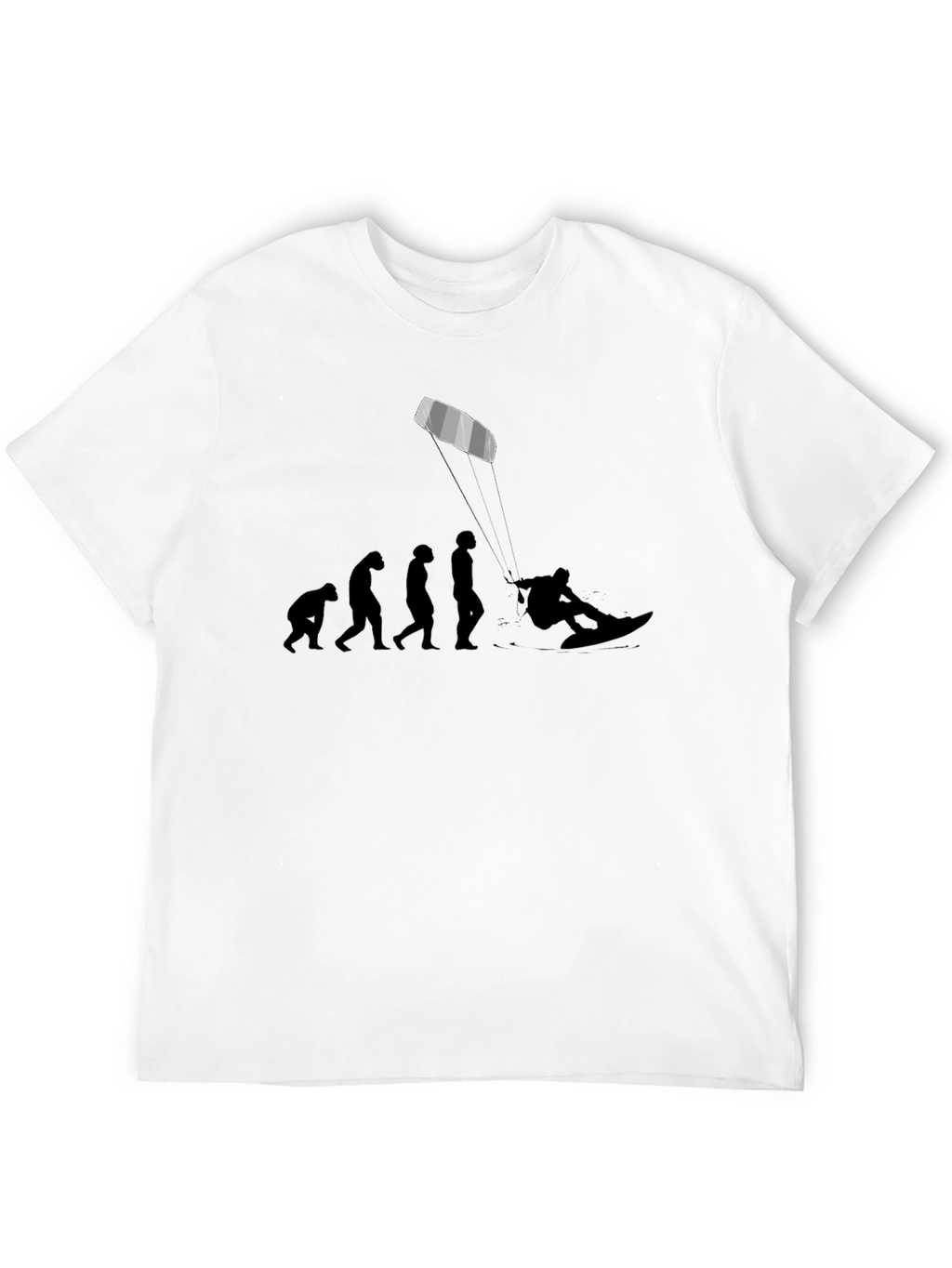 Evolution of Kiteboarding T-Shirt - Black Cotton Tee