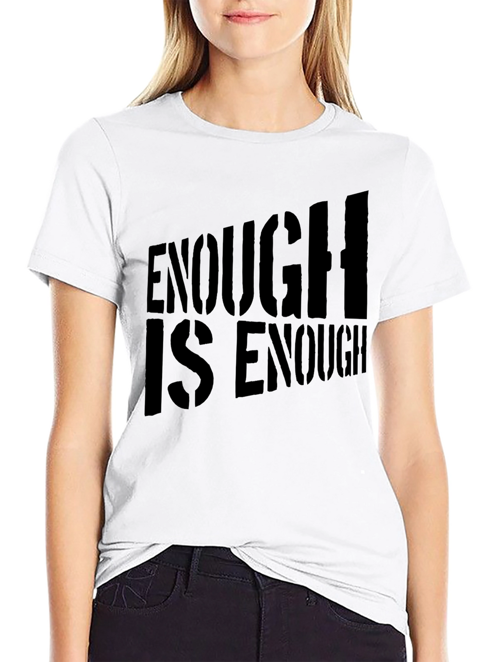 Enough Is Enough Black Graphic Tee