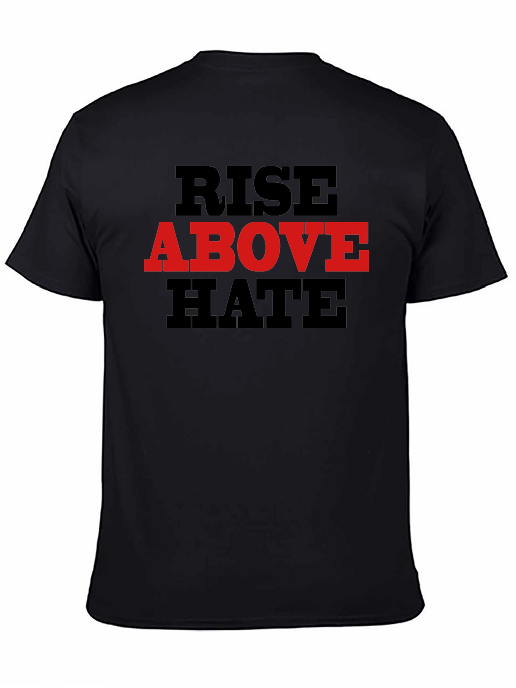 Rise Above Hate Graphic Tee - Black Cotton Blend