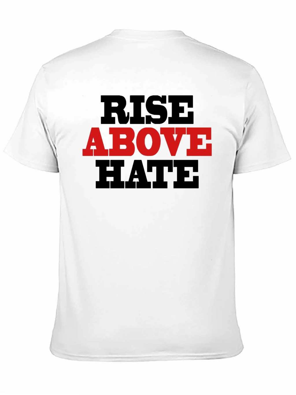 Rise Above Hate Graphic Tee - Black Cotton Blend