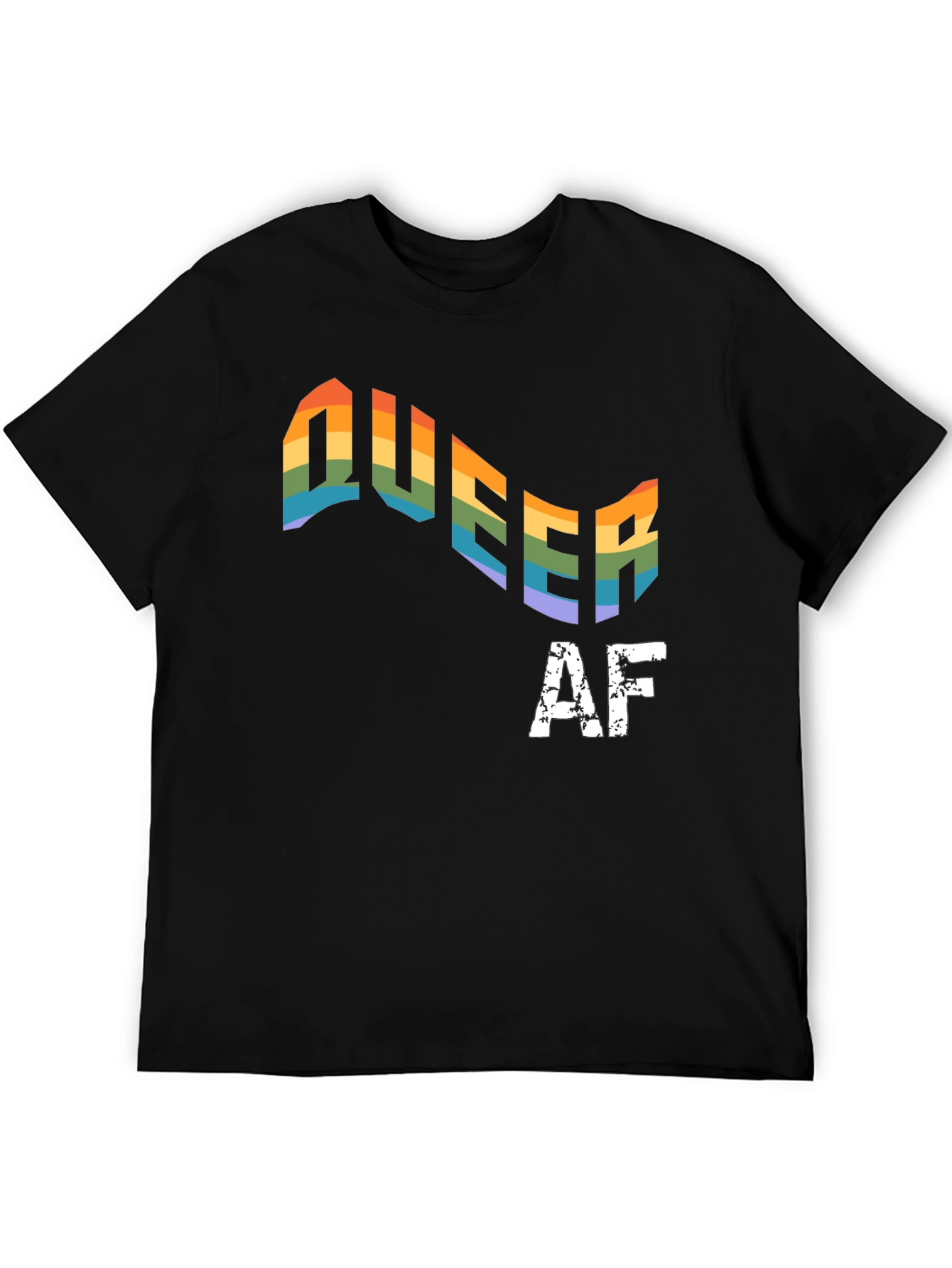 Queer AF Rainbow Pride T-Shirt