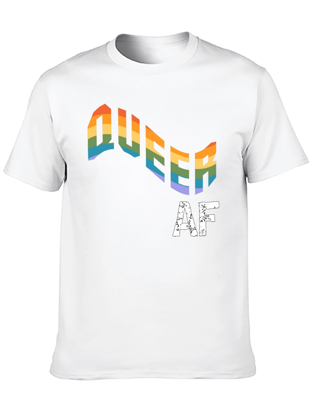 Queer AF Rainbow Pride T-Shirt