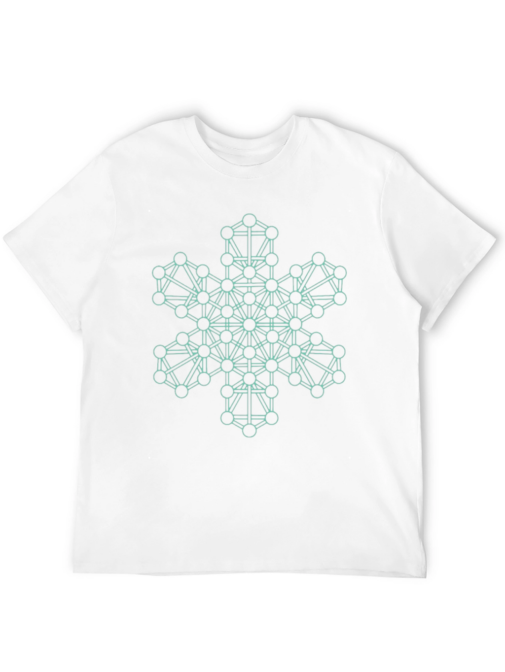 Geometric Snowflake Graphic Tee - Stylish Black T-Shirt