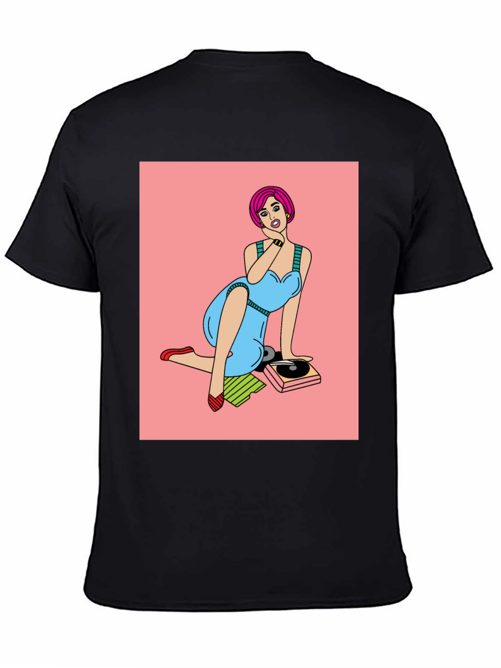 Retro Pop Art Graphic Tee - Vinyl Vibes