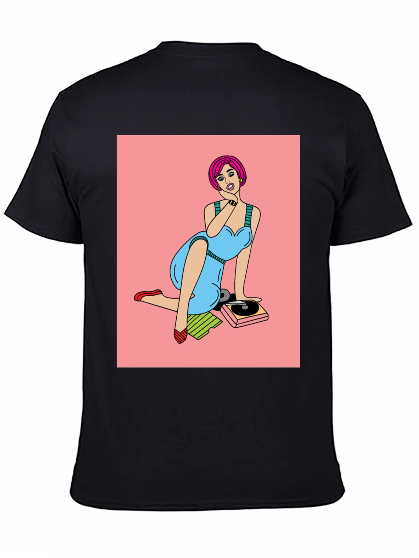 Retro Pop Art Graphic Tee - Vinyl Vibes