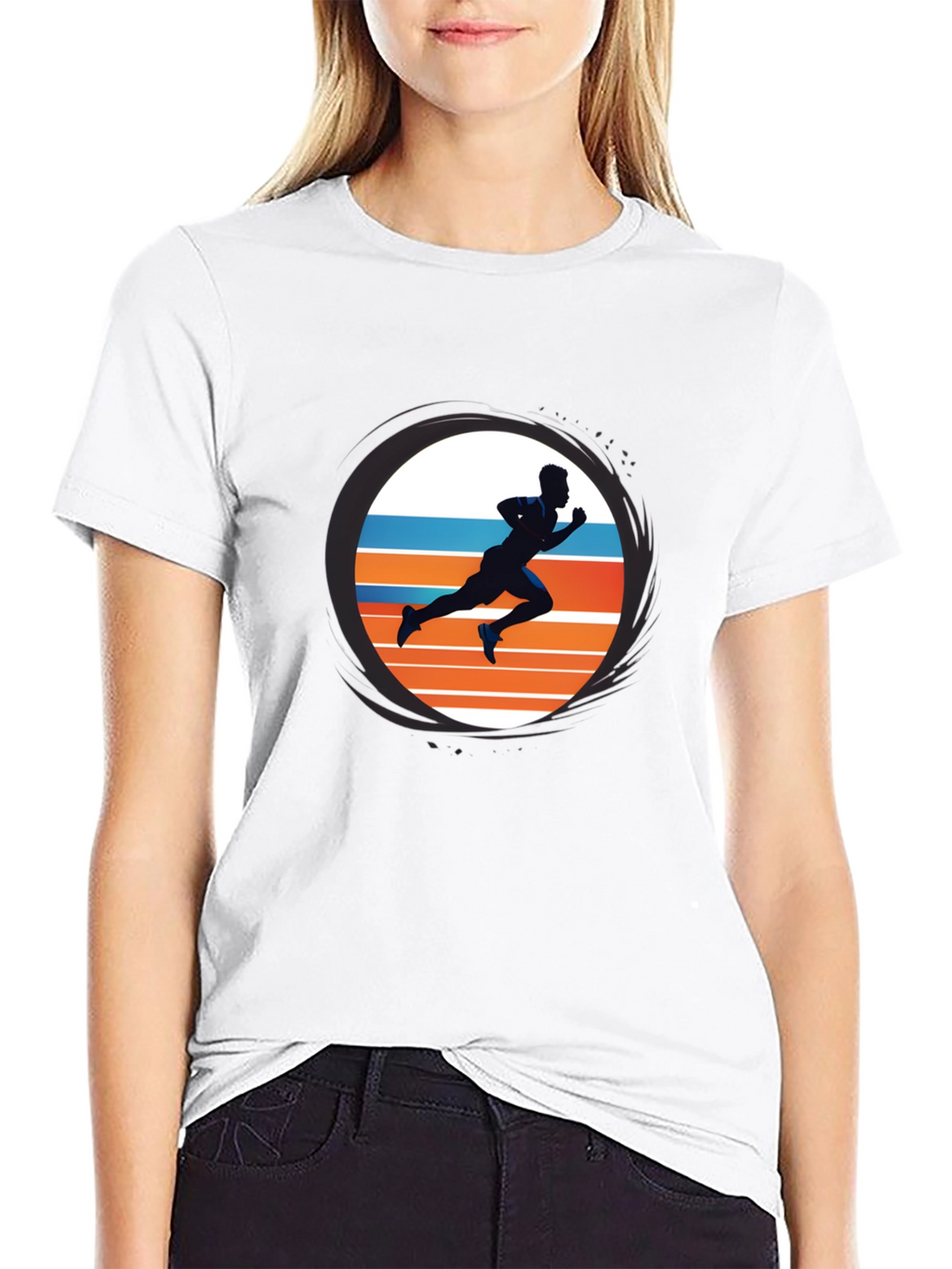 Runner Graphic Tee - Sporty Black T-Shirt