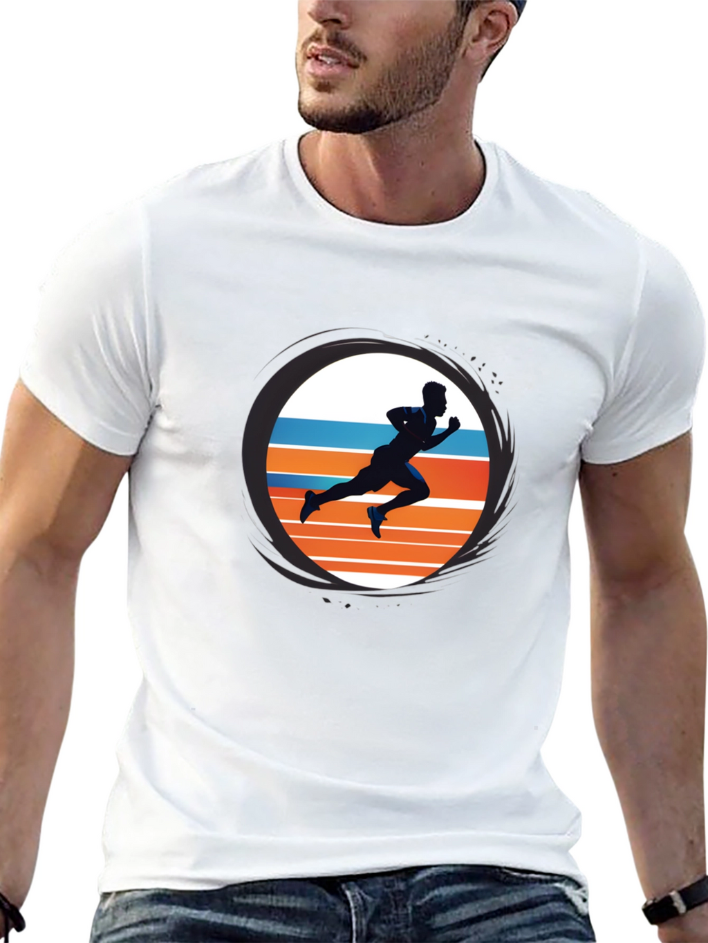Runner Graphic Tee - Sporty Black T-Shirt