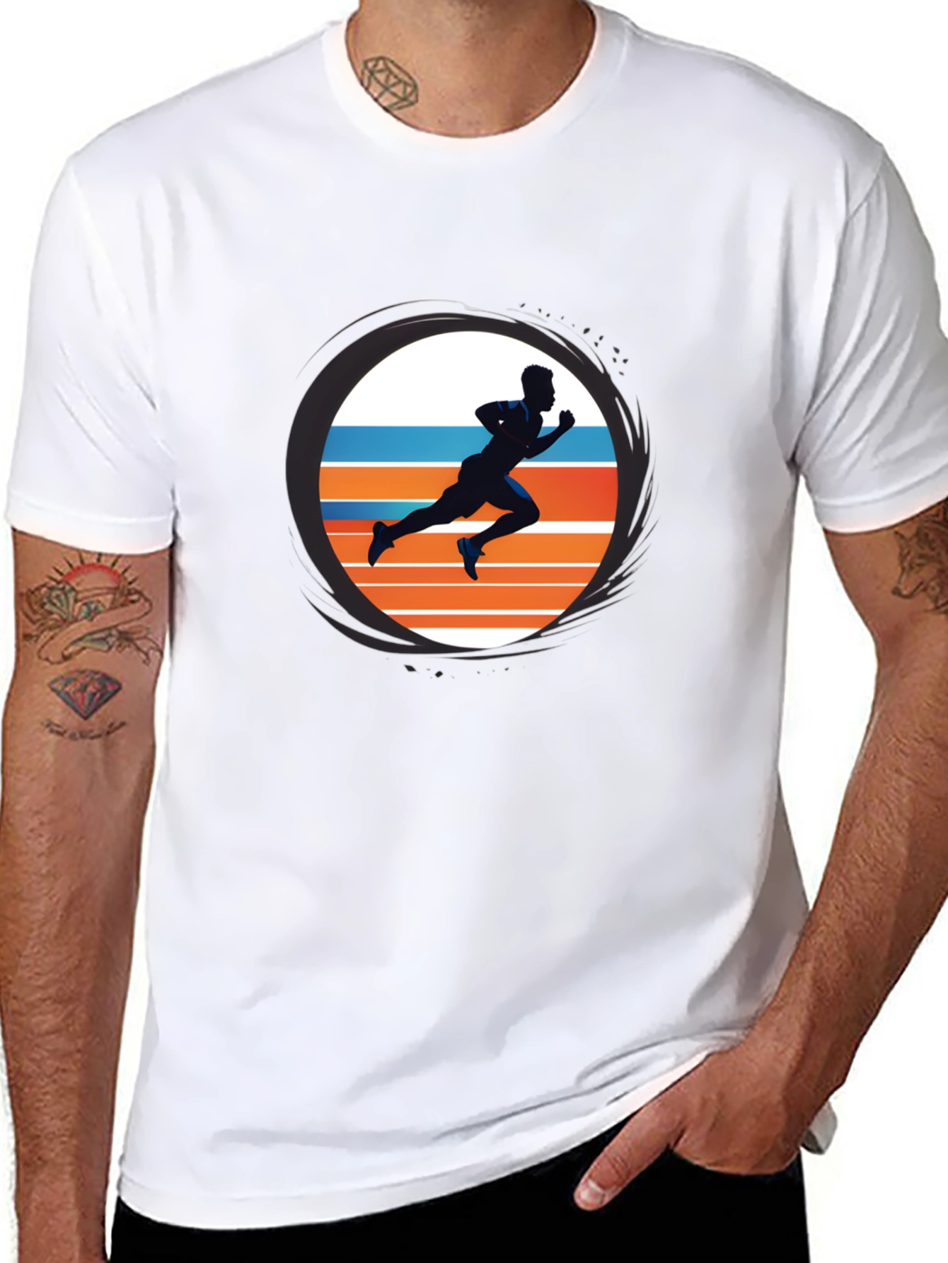 Runner Graphic Tee - Sporty Black T-Shirt