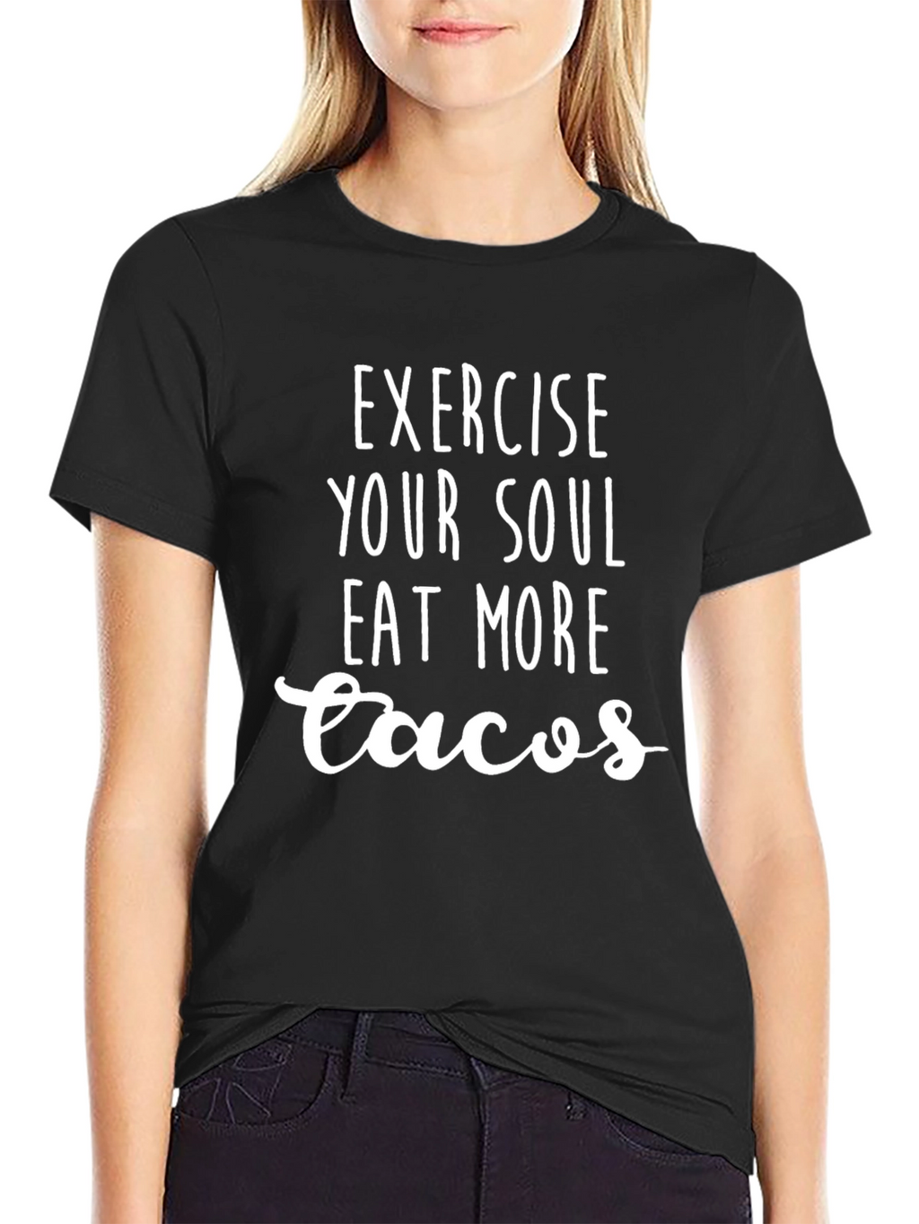 Exercise Your Soul Eat More Tacos Graphic Tee