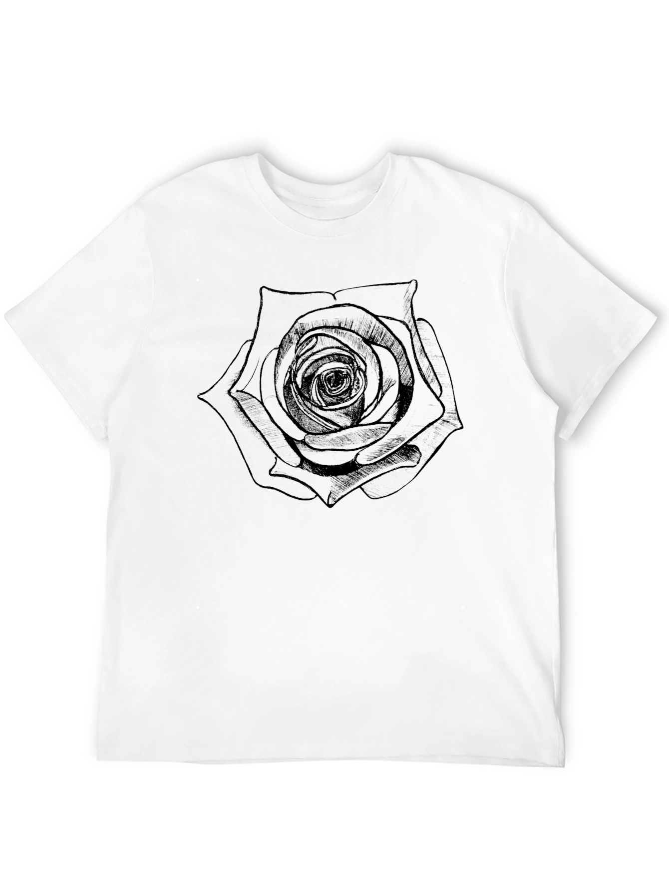 Black Rose Graphic Tee - Stylish Mens T-Shirt