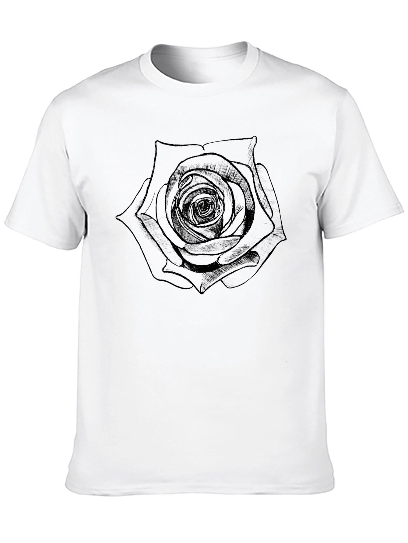 Black Rose Graphic Tee - Stylish Mens T-Shirt