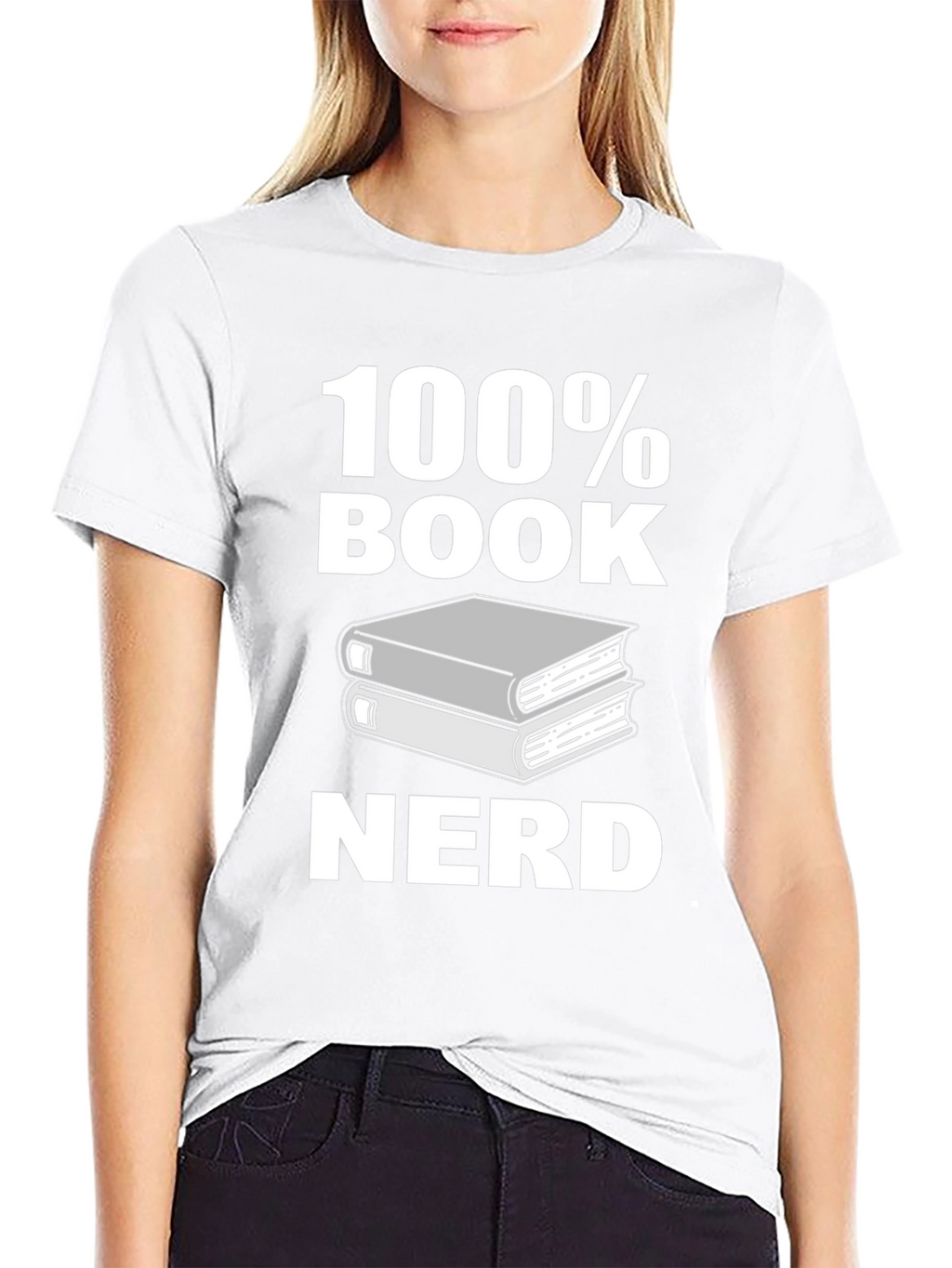 100% Book Nerd Graphic Tee - Black Unisex T-Shirt