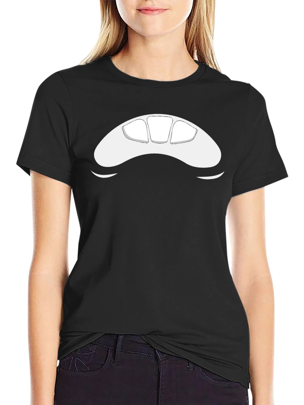 Abstract Face Black T-Shirt