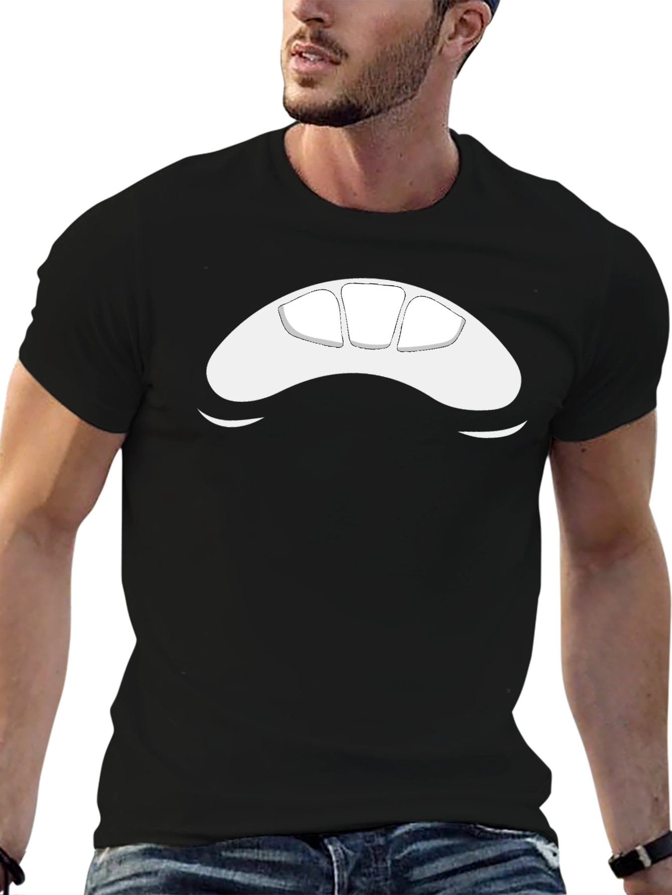 Abstract Face Black T-Shirt