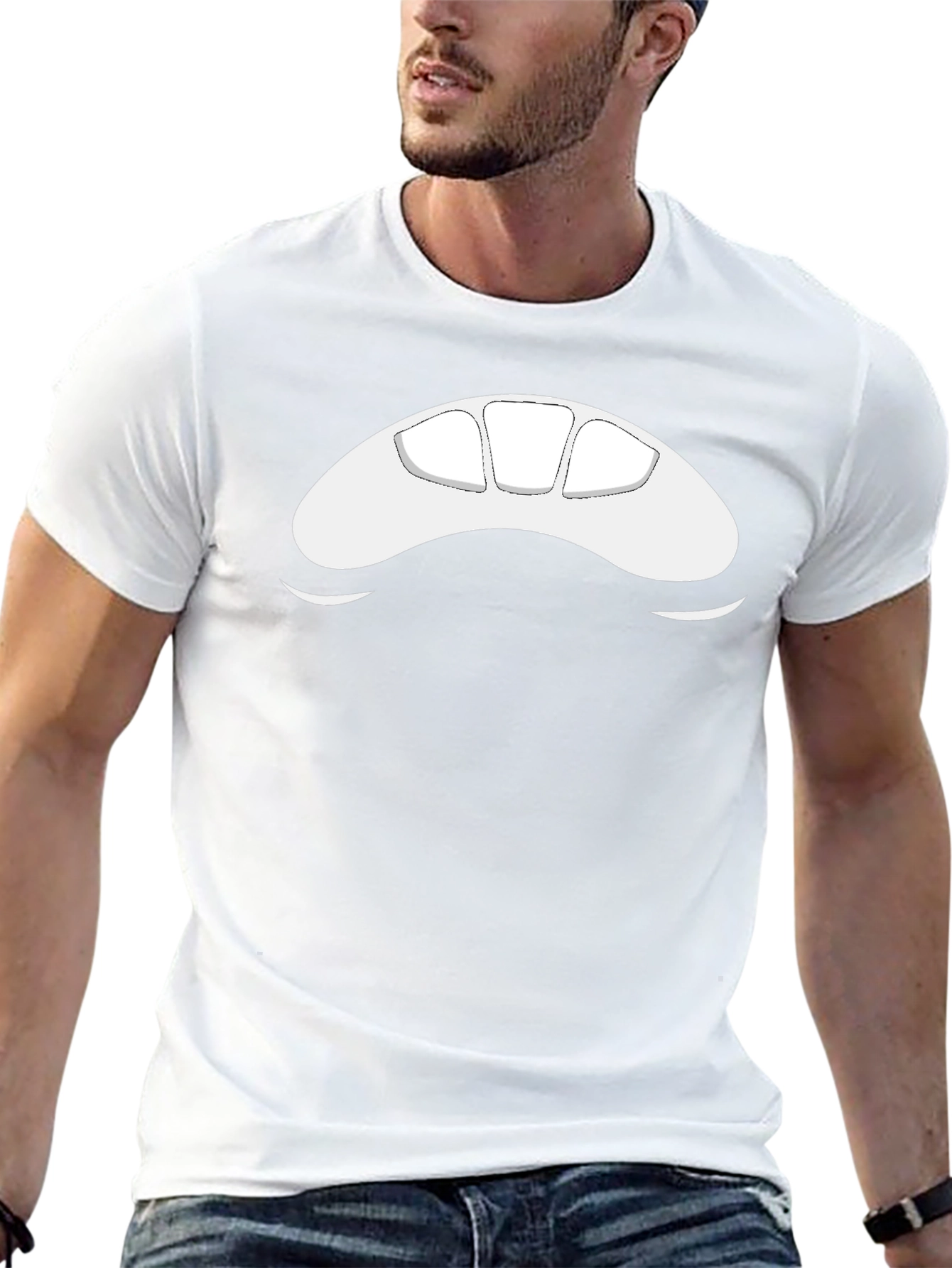 Abstract Face Black T-Shirt
