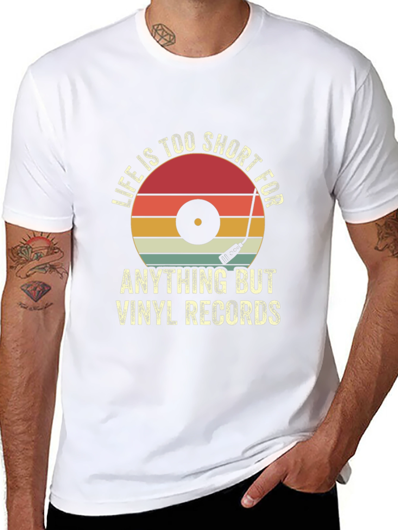 Vinyl Records Graphic T-Shirt