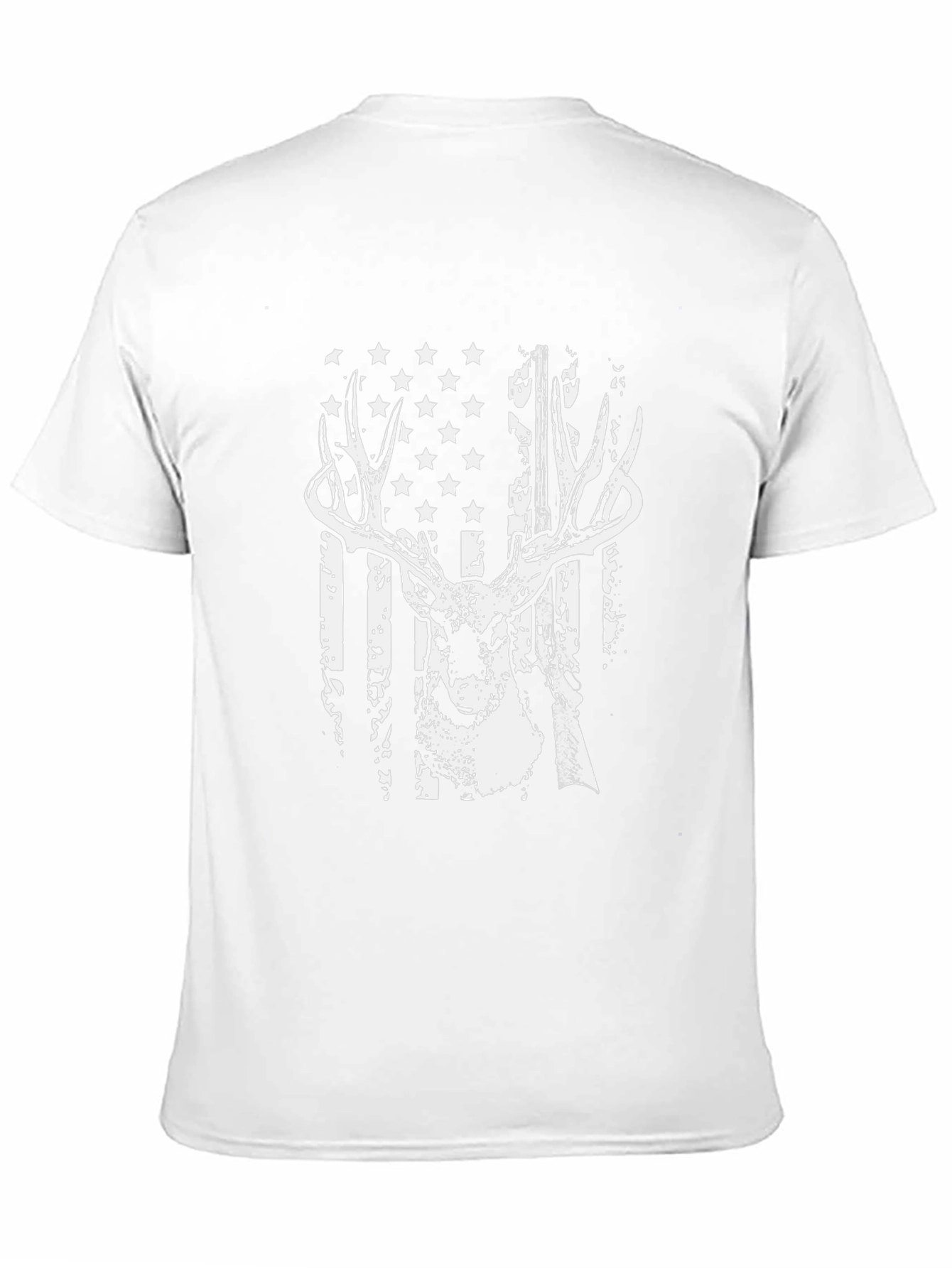 Deer Hunting American Flag T-Shirt