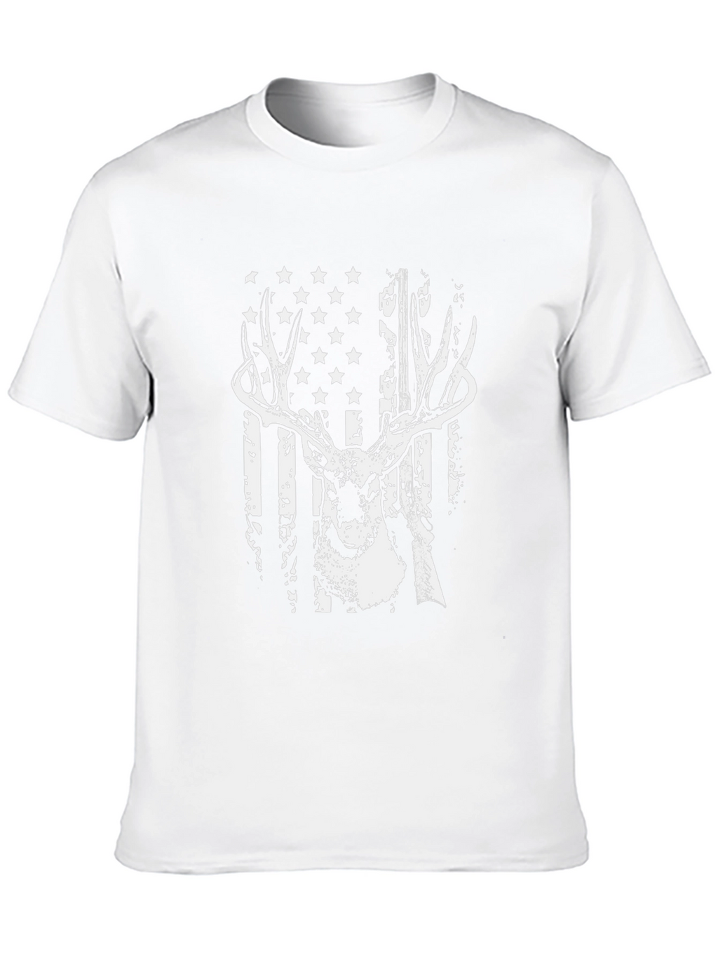 Deer Hunting American Flag T-Shirt