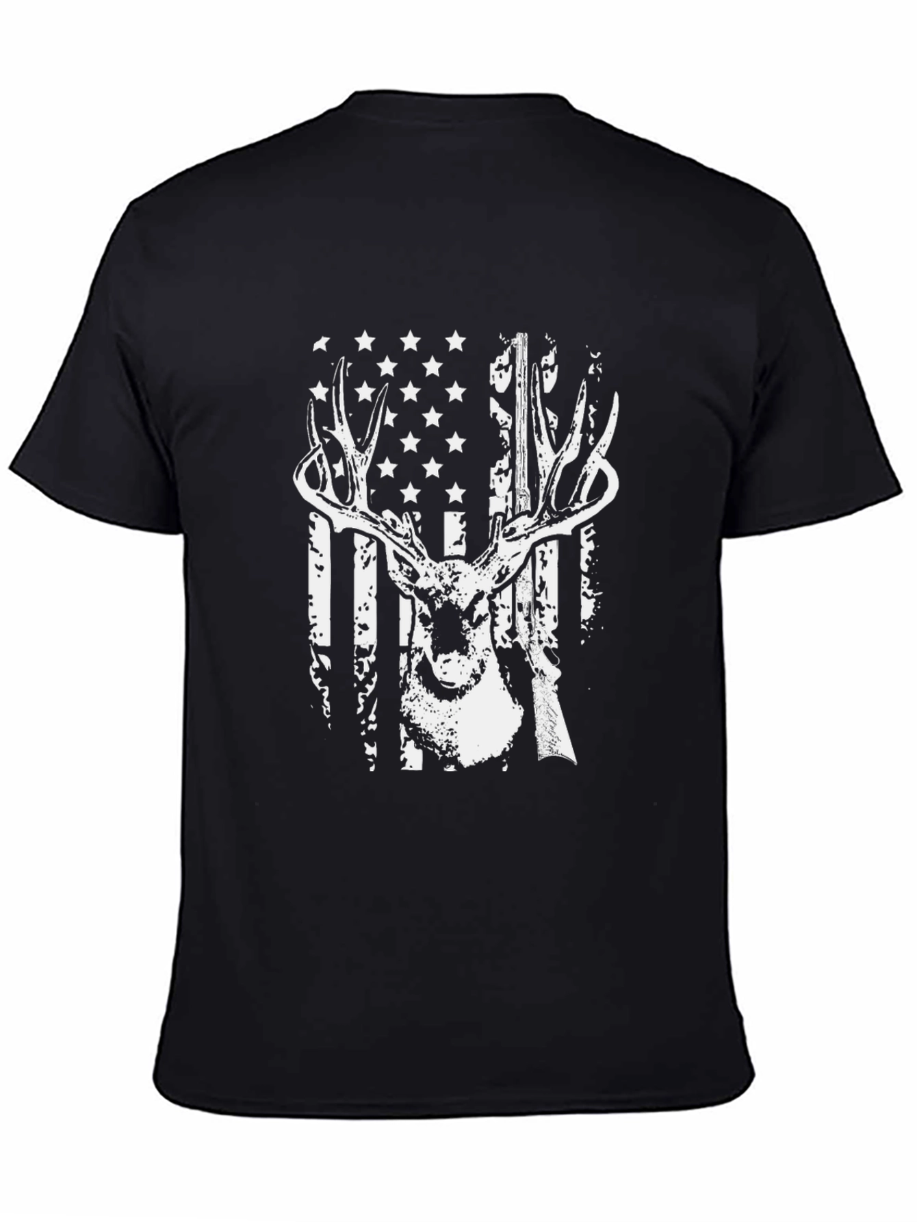 Deer Hunting American Flag T-Shirt