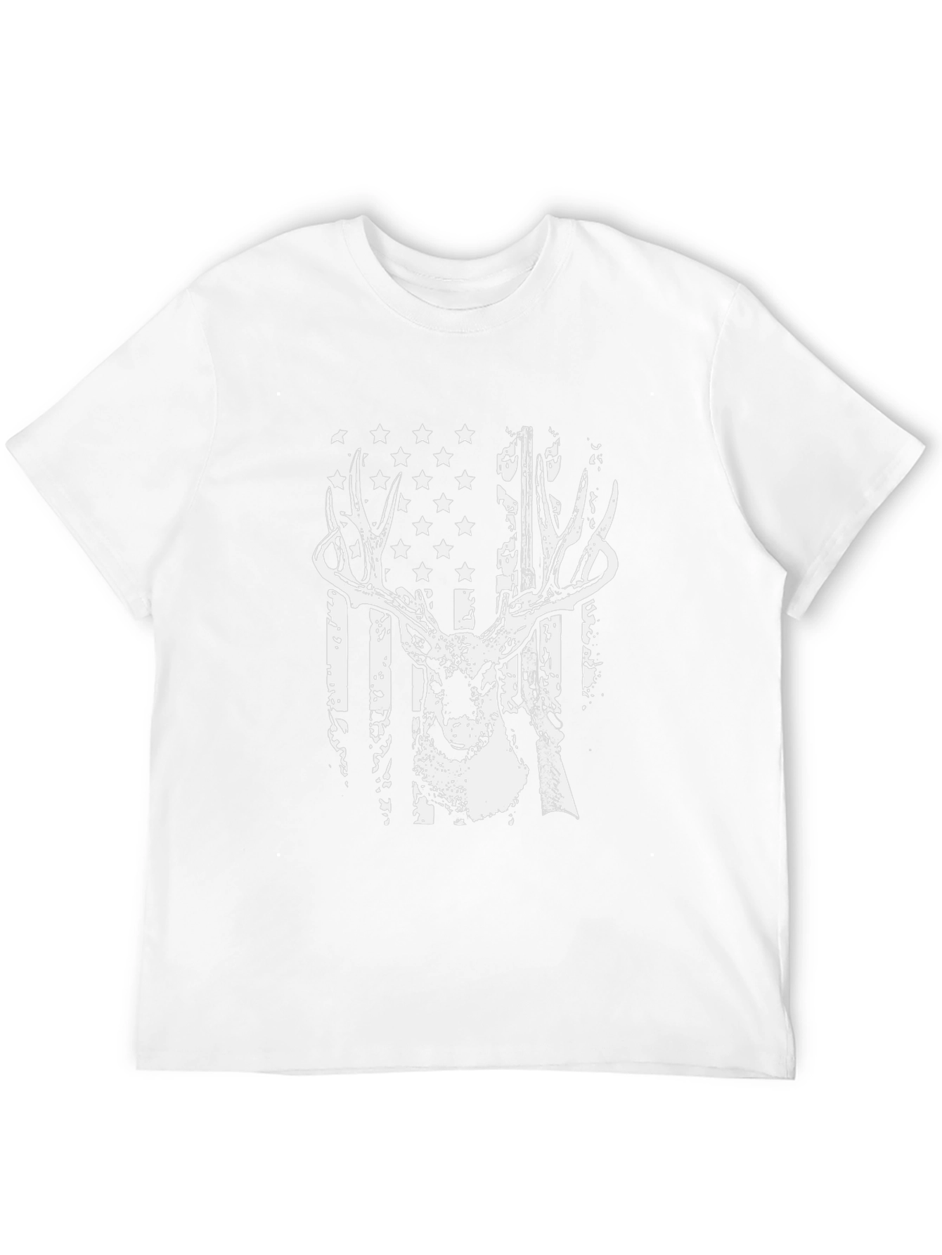 Deer Hunting American Flag T-Shirt