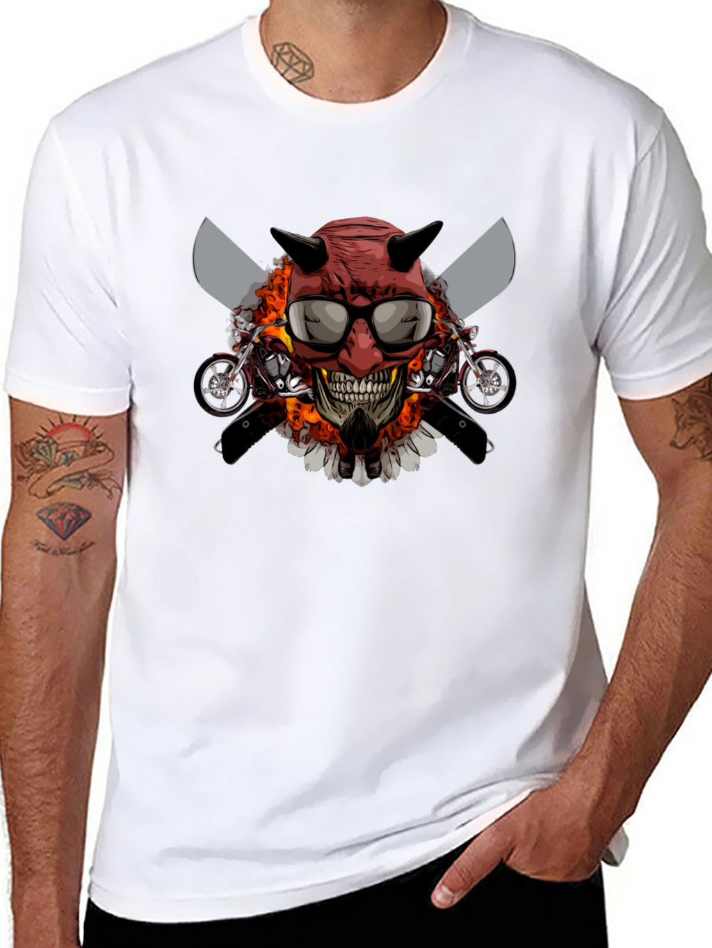 Devil Skull Motorcycle T-Shirt
