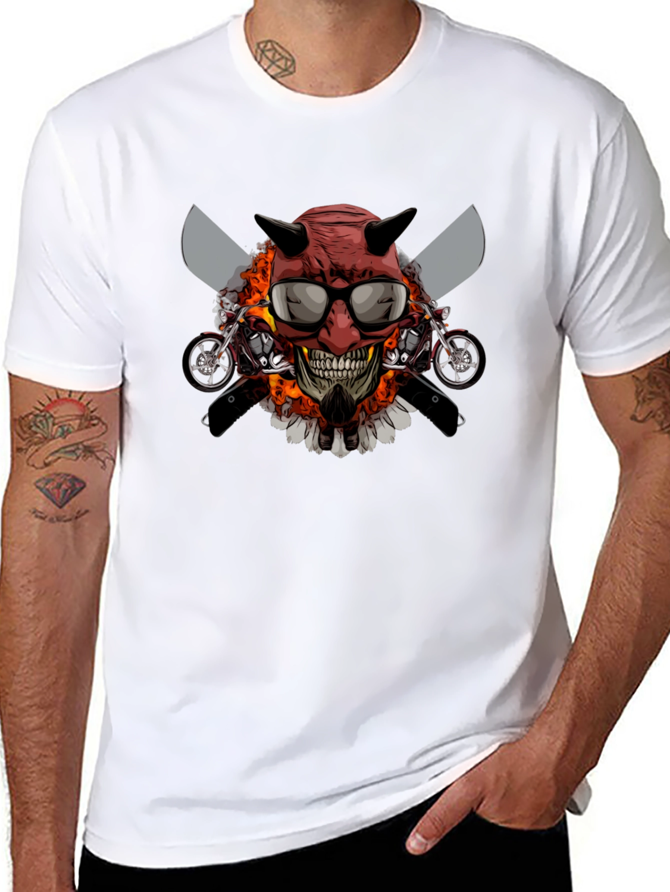 Devil Skull Motorcycle T-Shirt