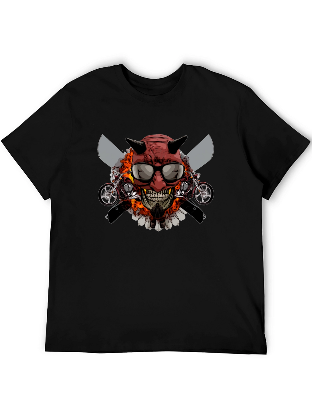 Devil Skull Motorcycle T-Shirt