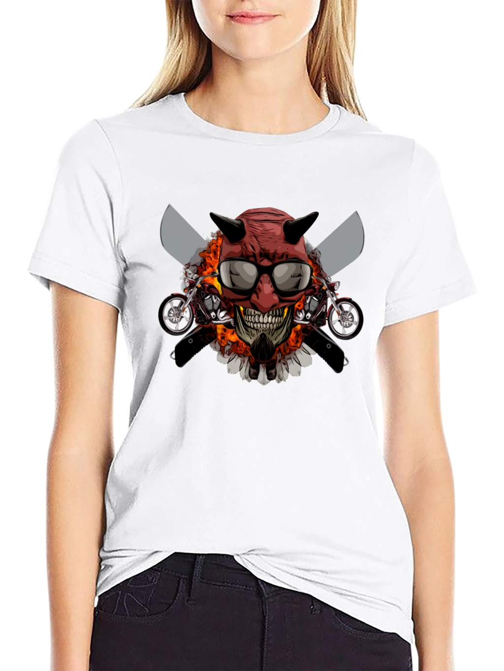 Devil Skull Motorcycle T-Shirt