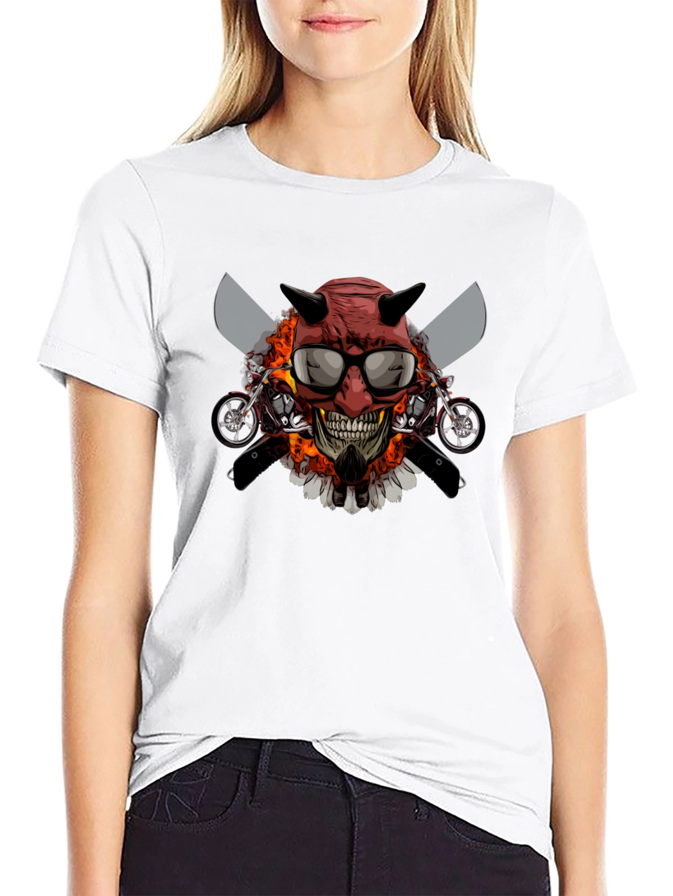 Devil Skull Motorcycle T-Shirt