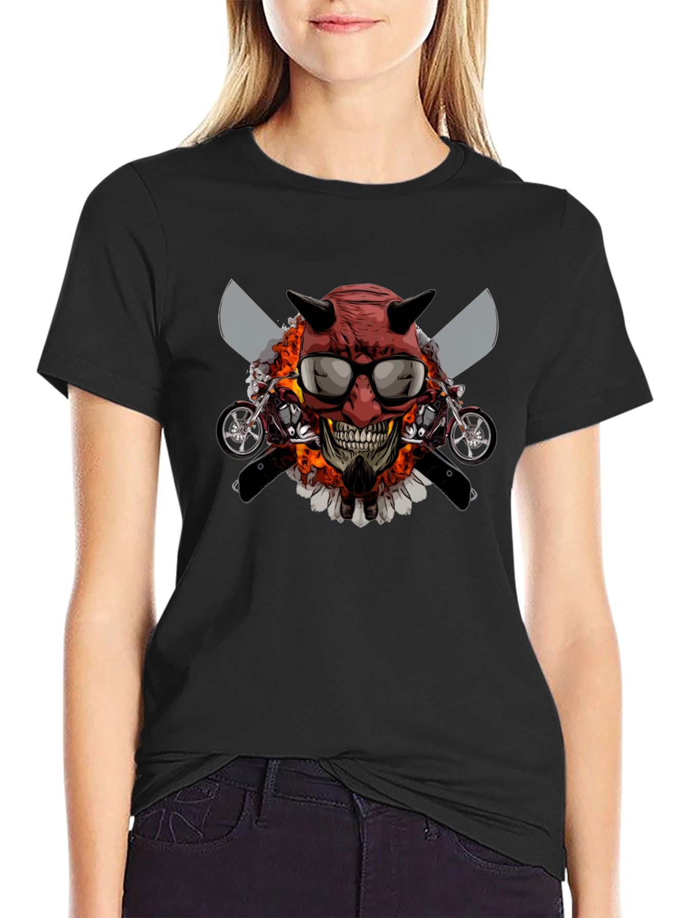 Devil Skull Motorcycle T-Shirt