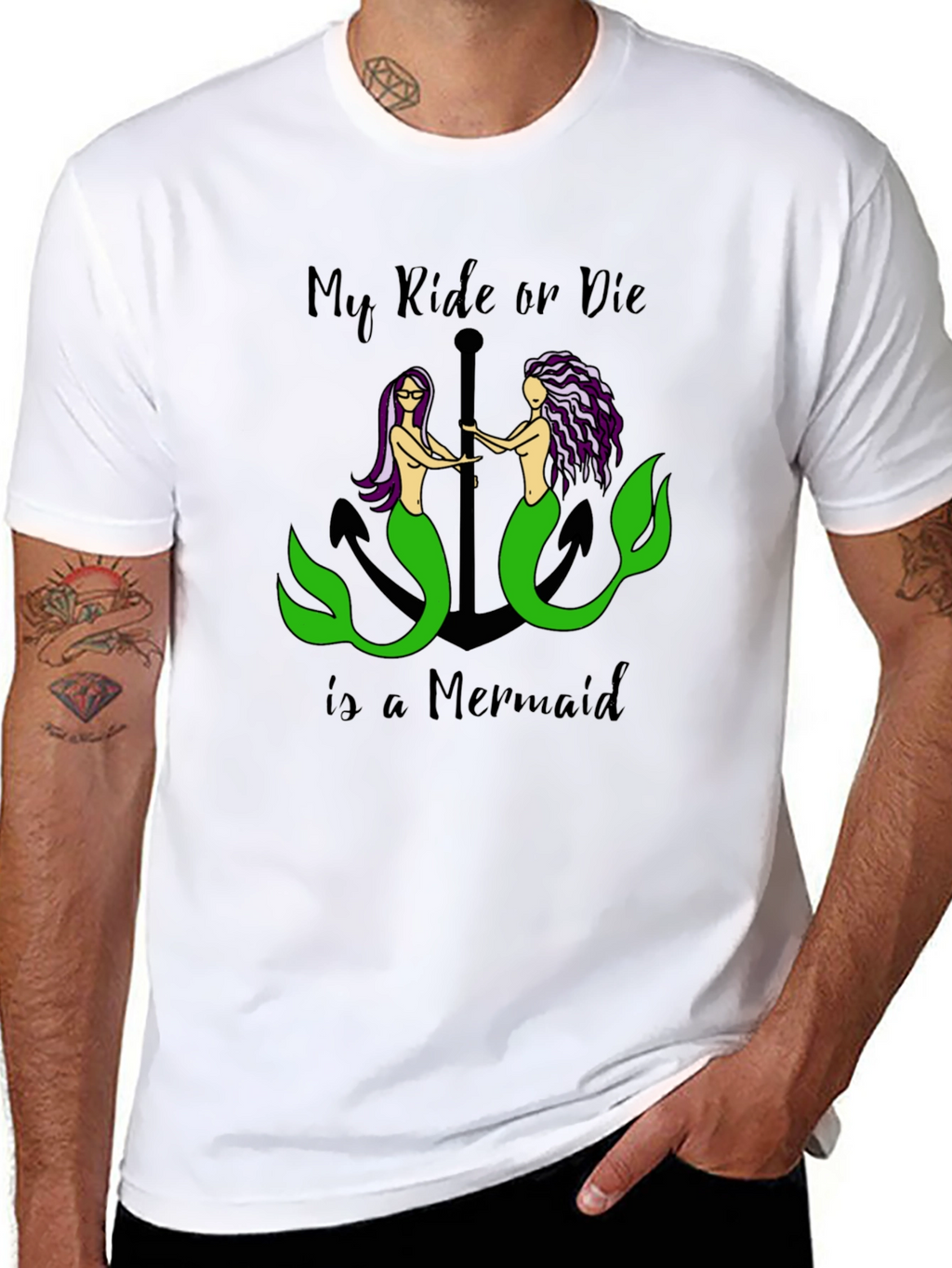 Ride or Die Mermaid Graphic Tee