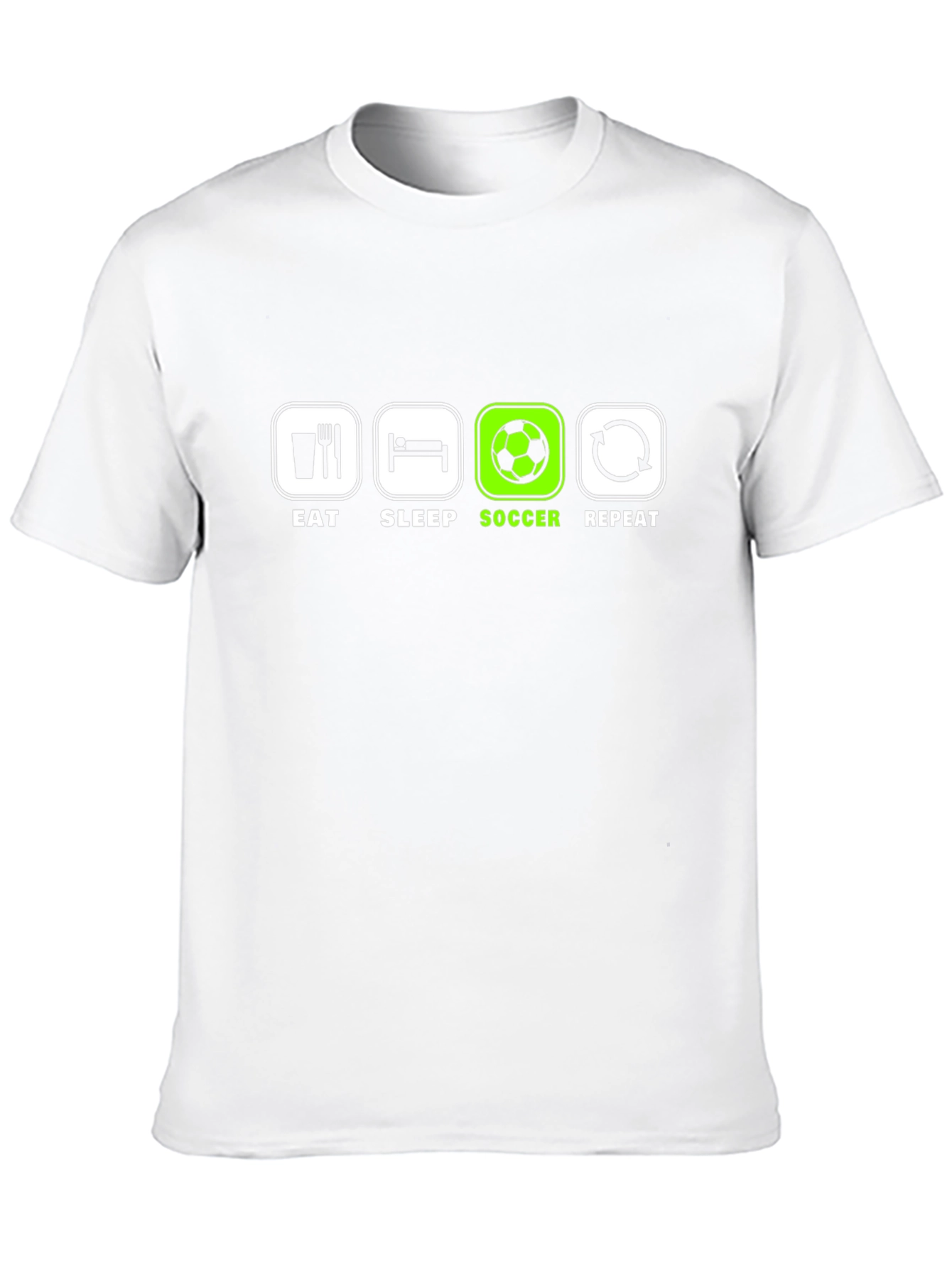 Eat Sleep Soccer Repeat T-Shirt - Black Graphic Tee