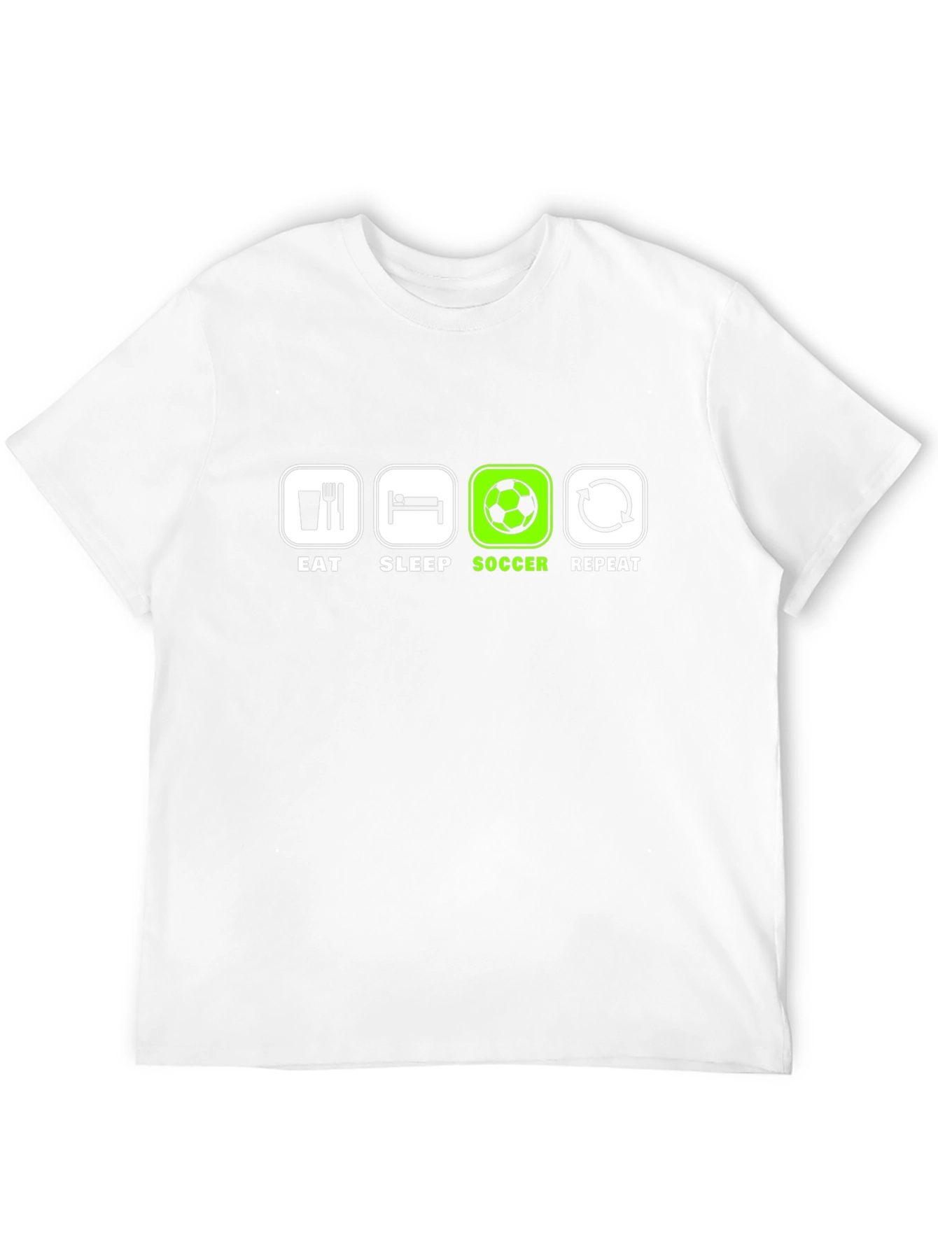 Eat Sleep Soccer Repeat T-Shirt - Black Graphic Tee