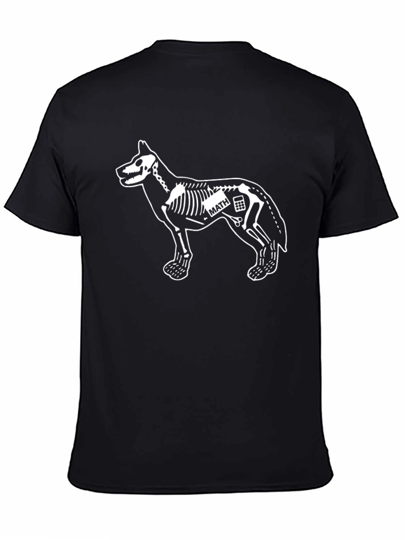 Dog Skeleton Math Graphic T-Shirt