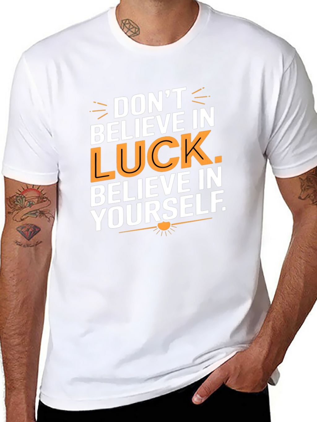 Believe In Yourself Graphic Tee - Motivational Black T-Shirt
