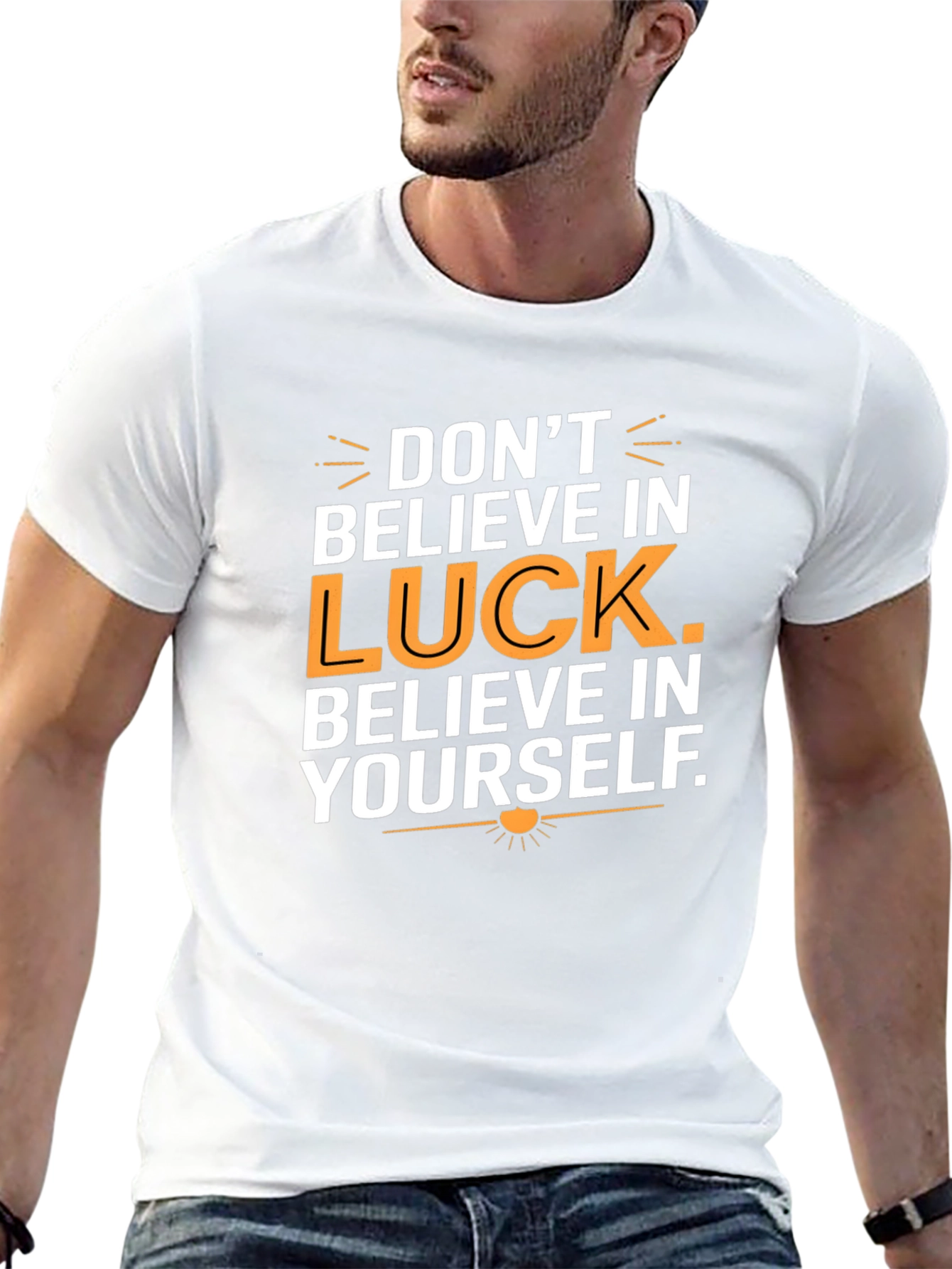 Believe In Yourself Graphic Tee - Motivational Black T-Shirt