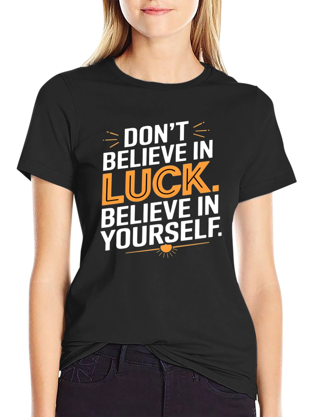 Believe In Yourself Graphic Tee - Motivational Black T-Shirt