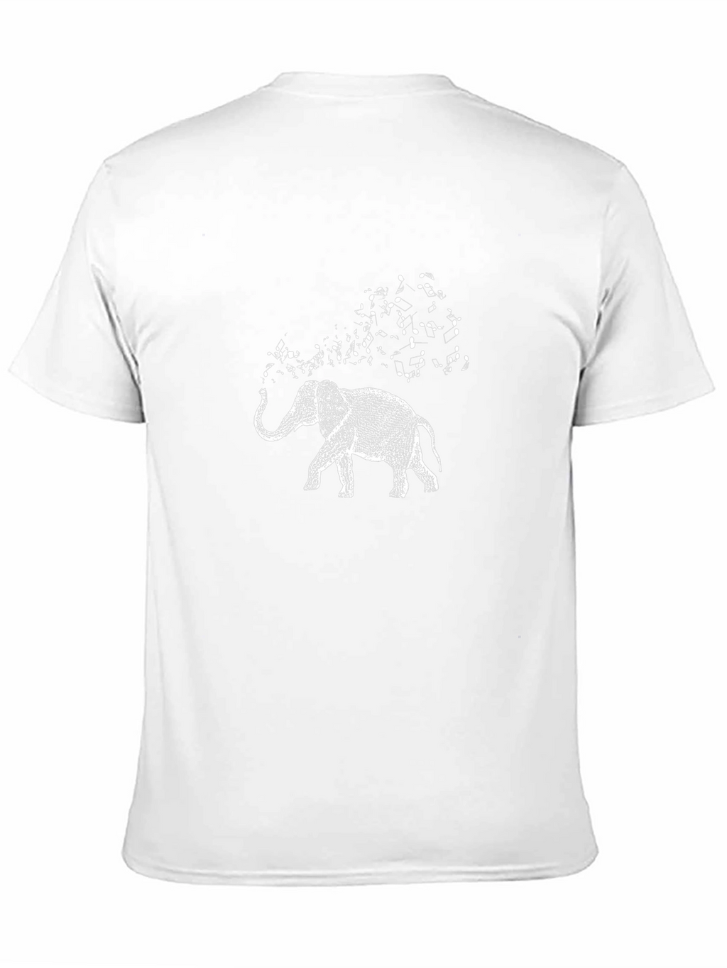 Elephant Music Notes Graphic Tee - Black