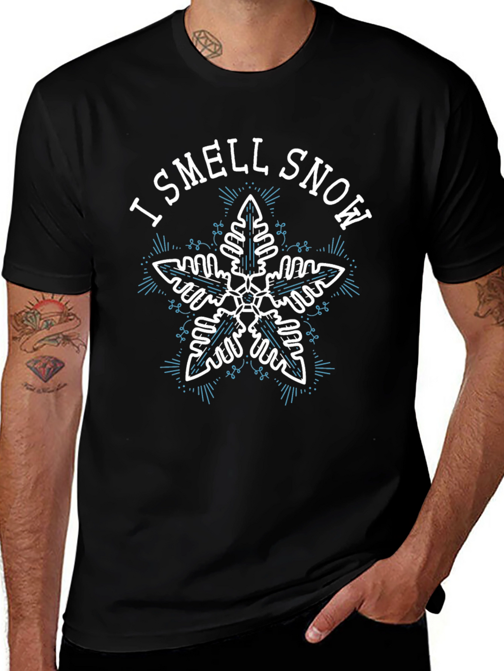 I Smell Snow Graphic Tee - Holiday Season Shirt