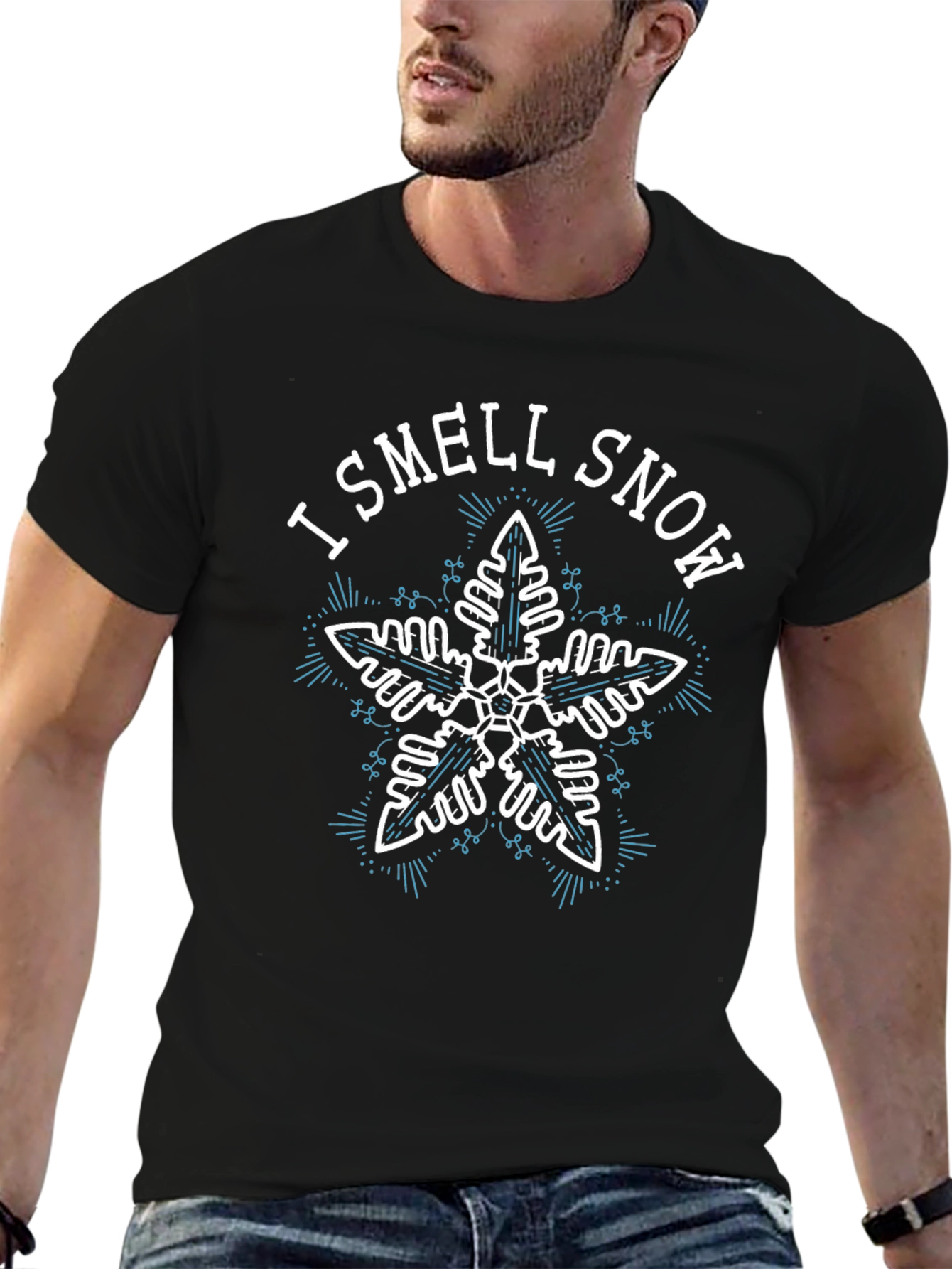 I Smell Snow Graphic Tee - Holiday Season Shirt