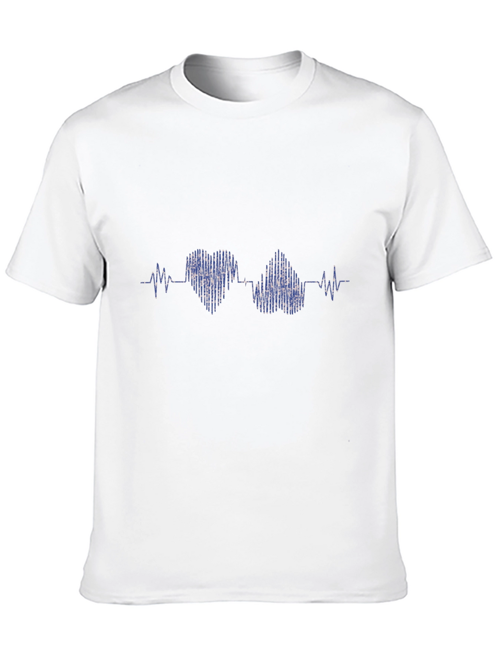 Heartbeat Design Black T-Shirt