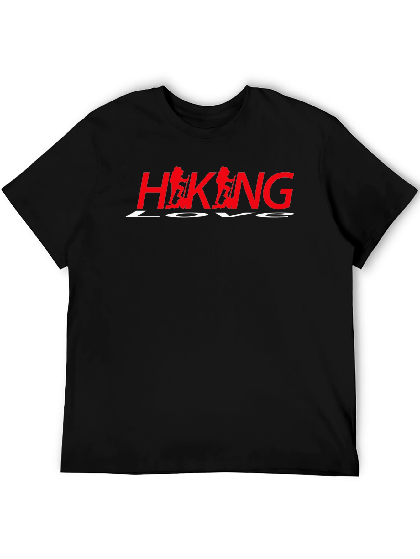 Hiking Love Graphic T-Shirt - Black