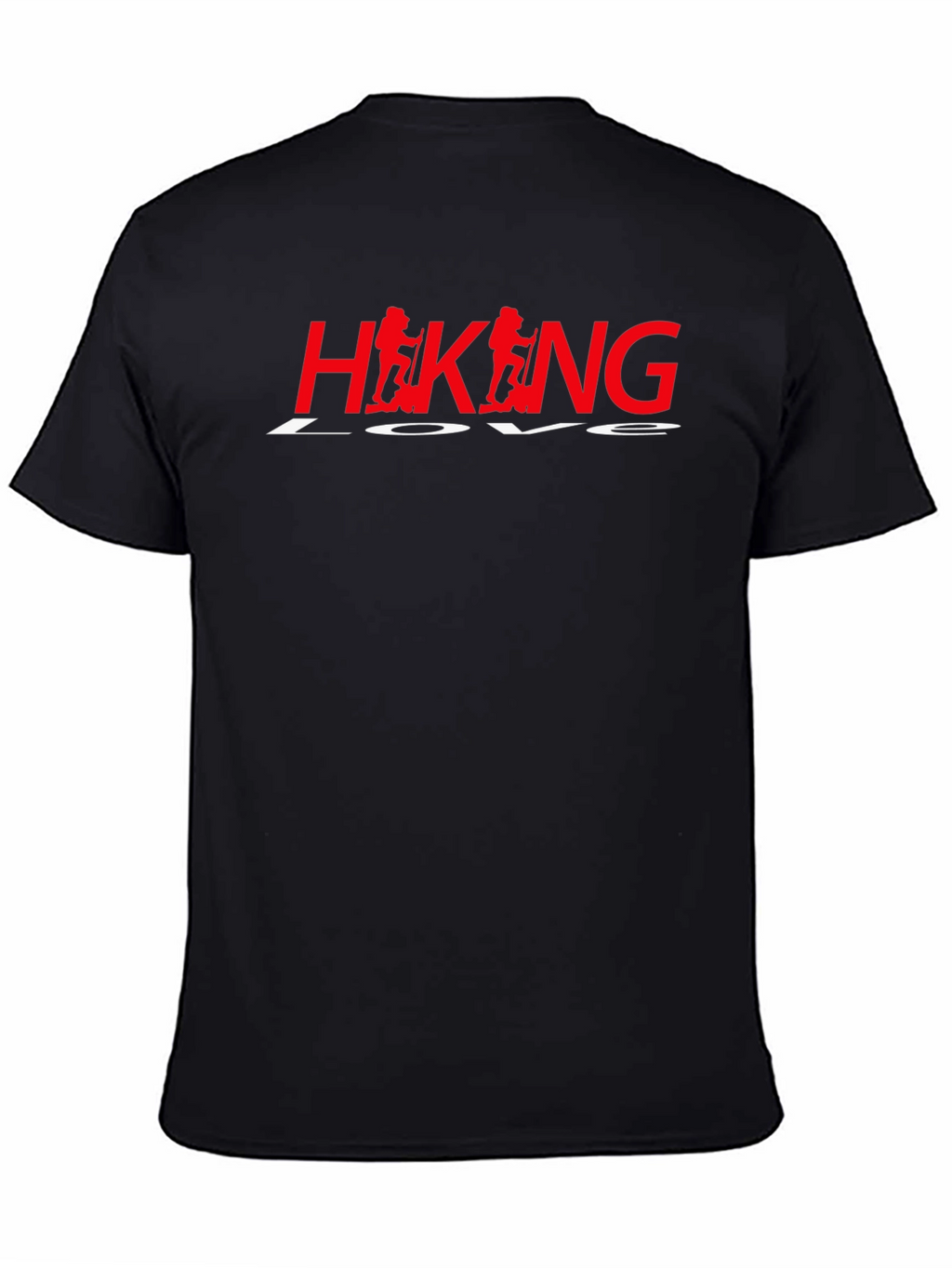 Hiking Love Graphic T-Shirt - Black